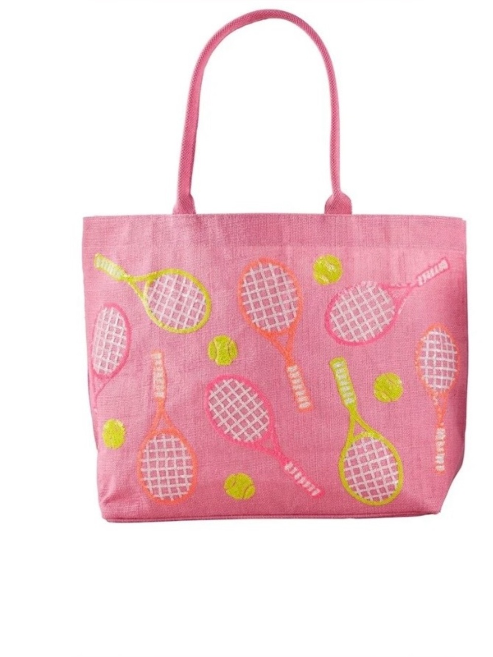 NWT Mud Pie Pink Tennis Sparkle Tote